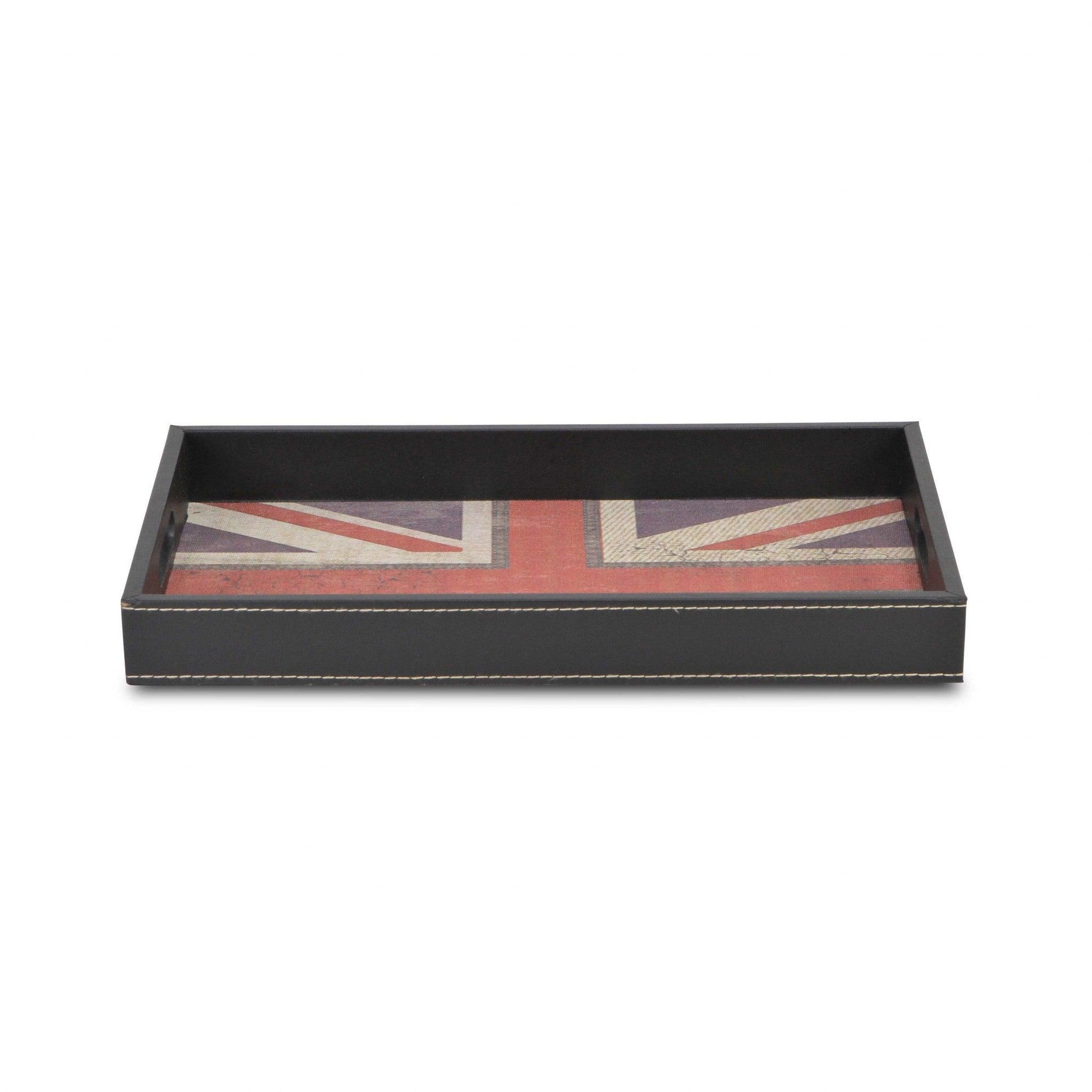 Union Jack Faux Leather Serving Tray - AFS