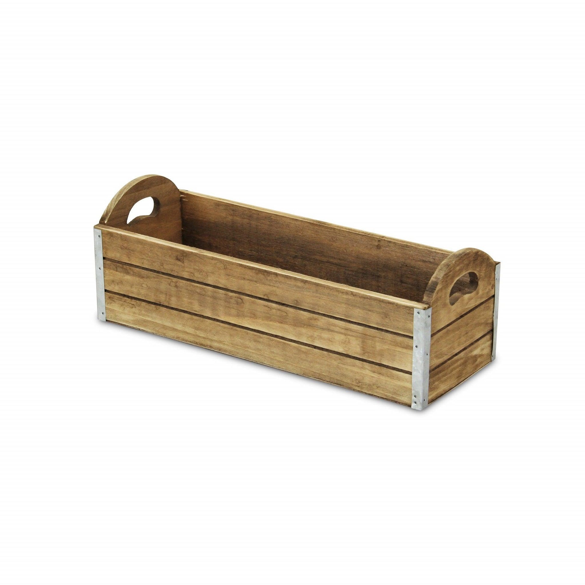 Rectangular Wooden Box Planter - AFS