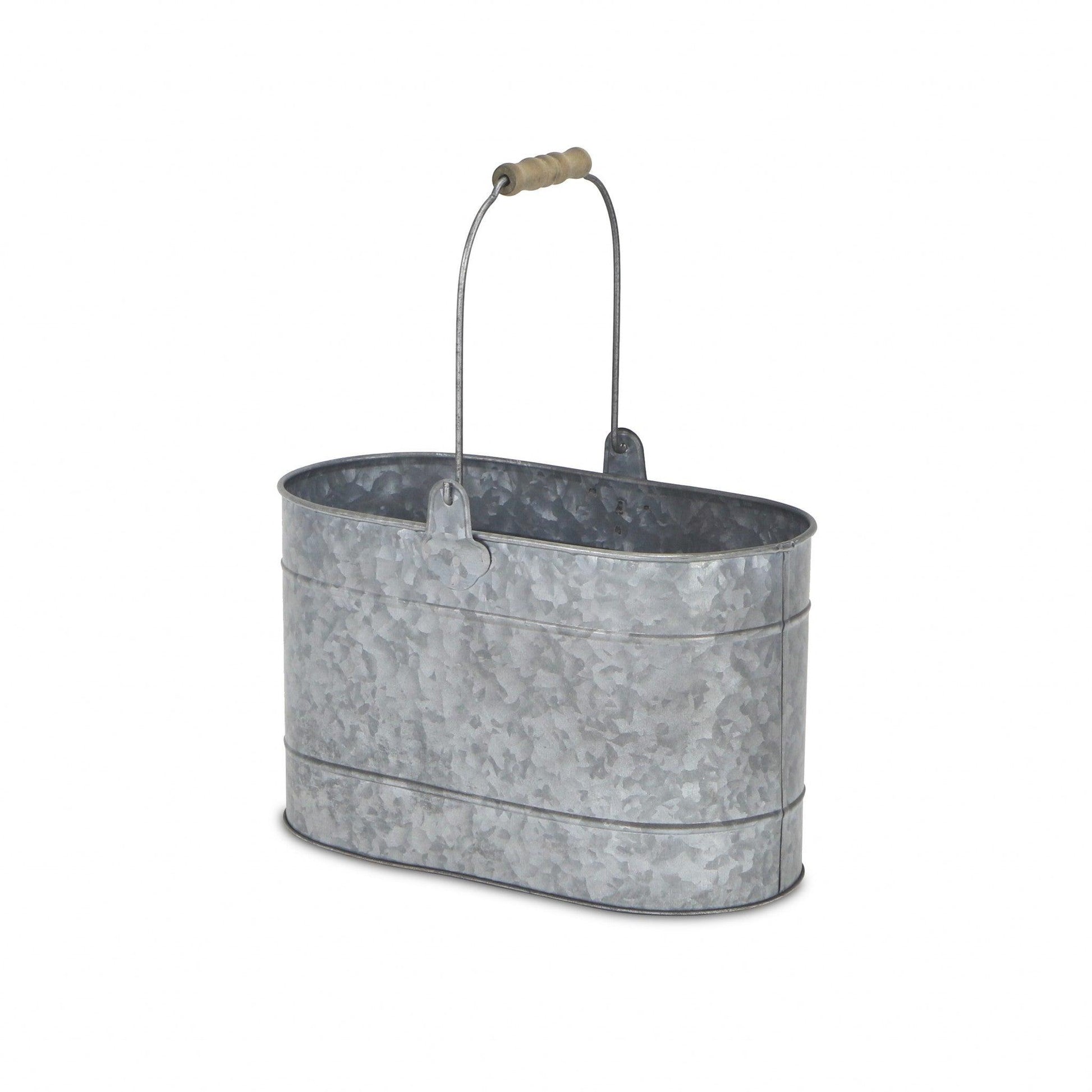 Farmhouse Galvanized Metal Bucket - AFS