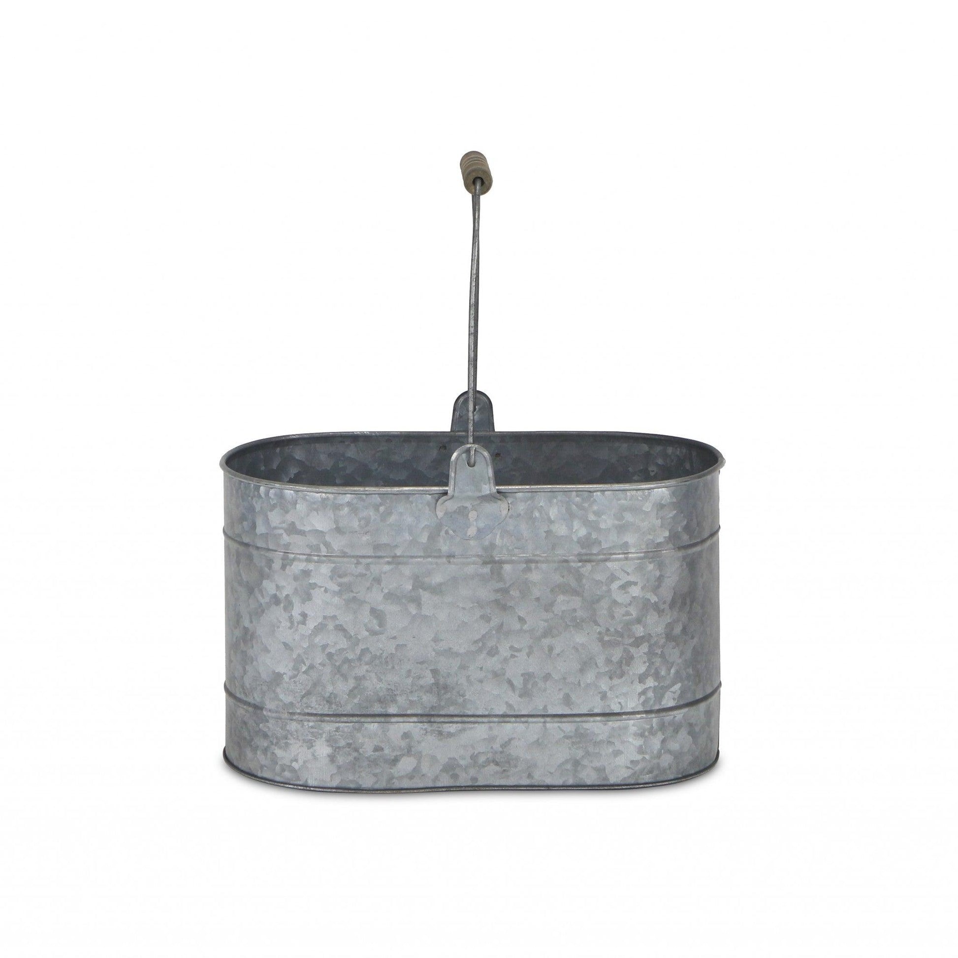 Farmhouse Galvanized Metal Bucket - AFS