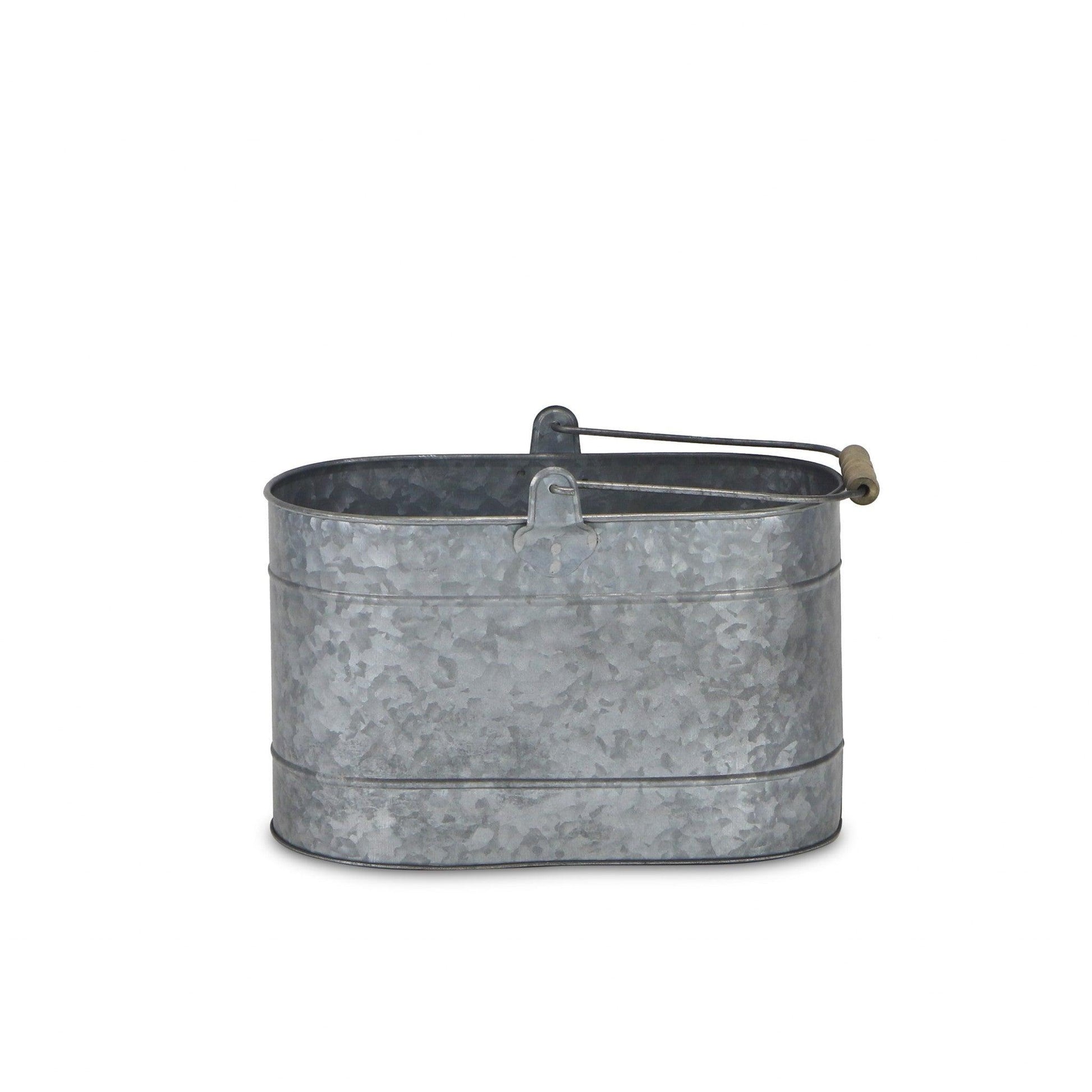 Farmhouse Galvanized Metal Bucket - AFS