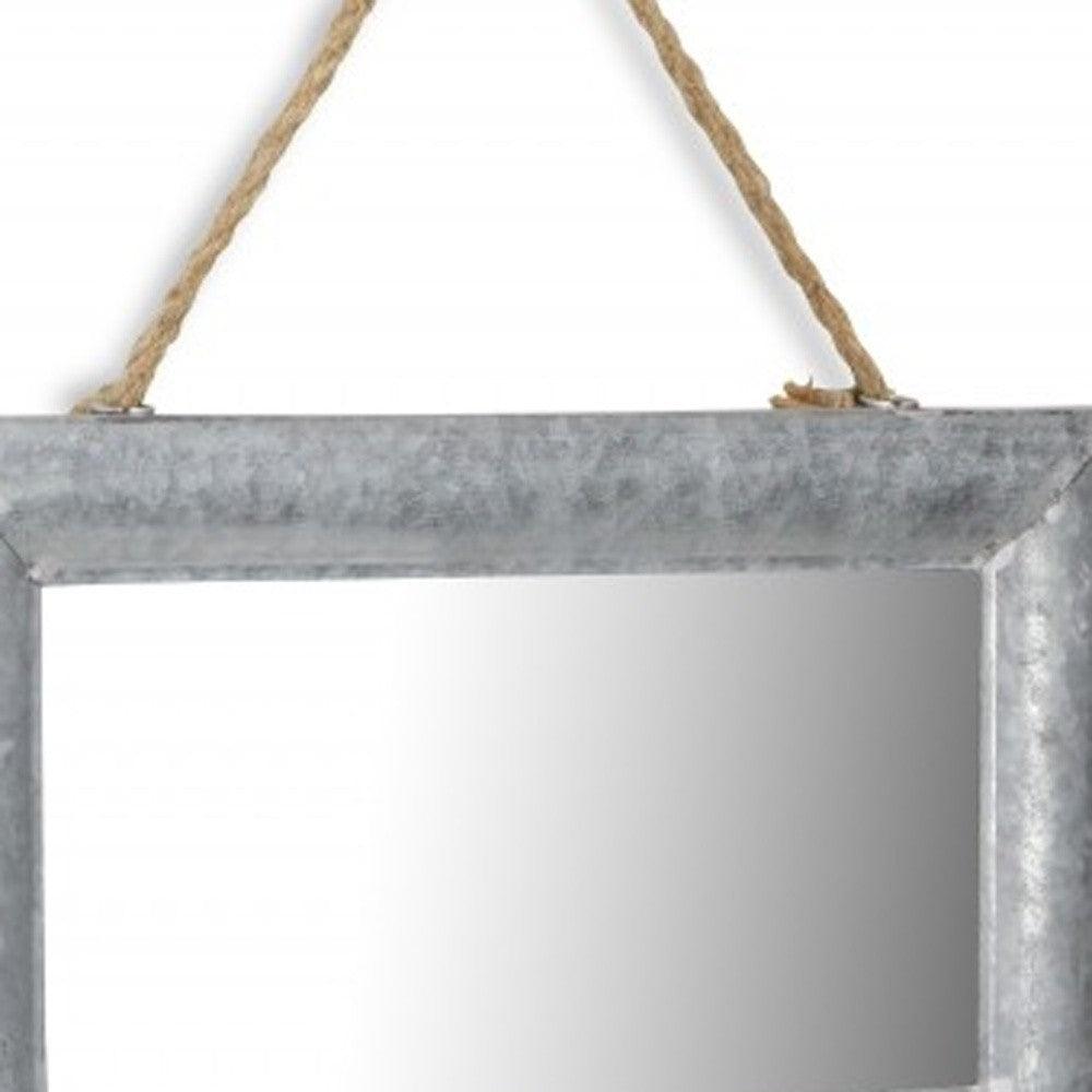 Galvanized Metal Hanging Mirror - AFS