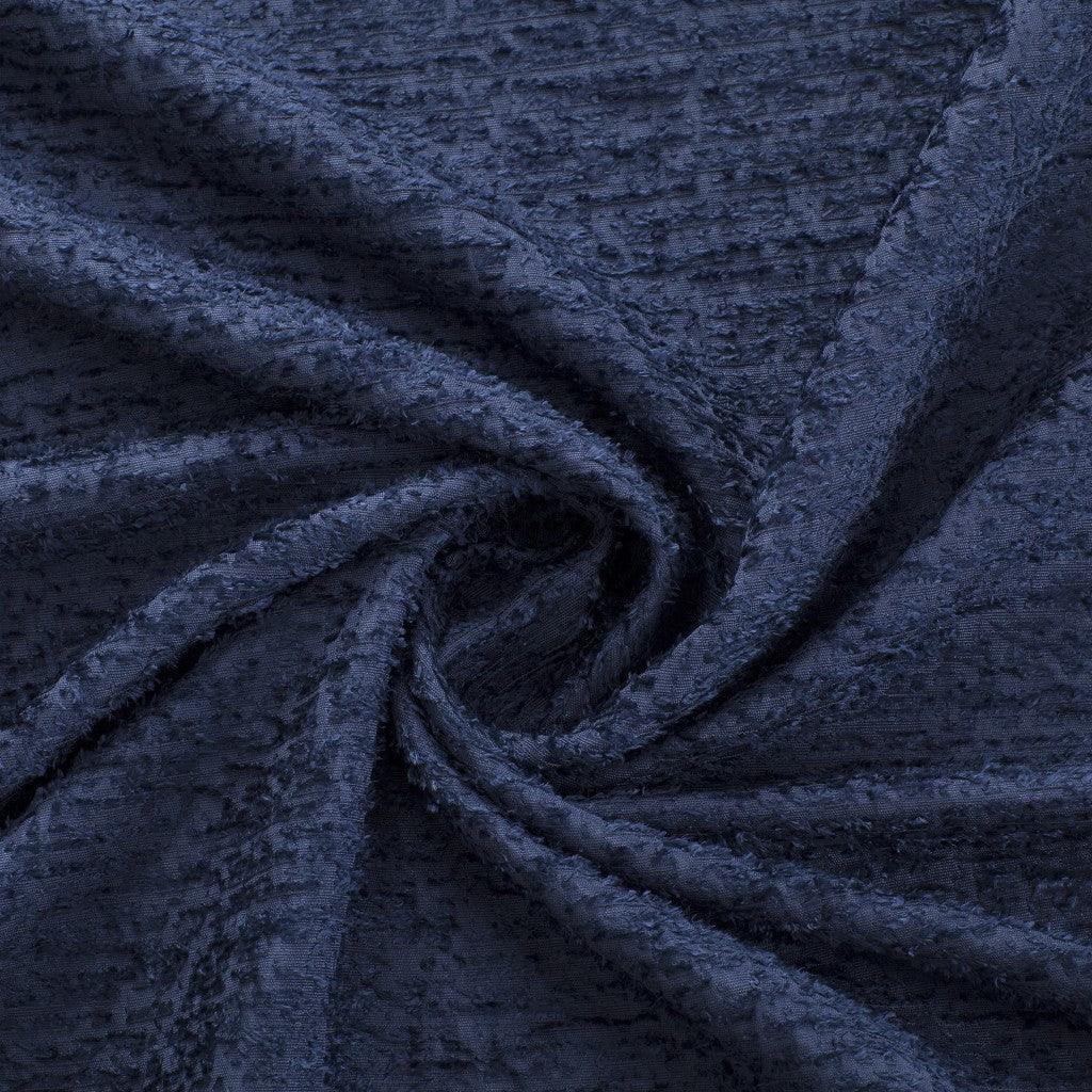 Navy Blue Soft Textured Shower Curtain - AFS