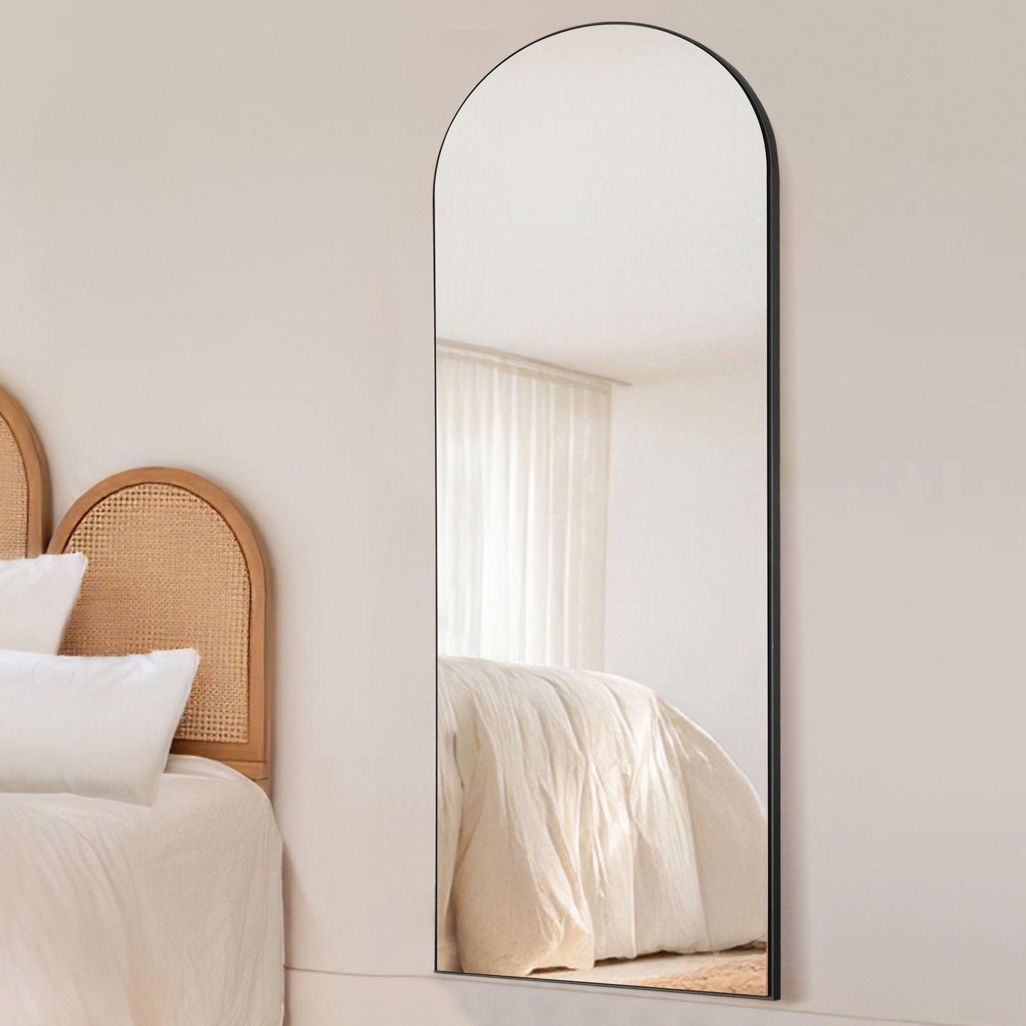 Arched Silver Full-length Standing Mirror - AFS