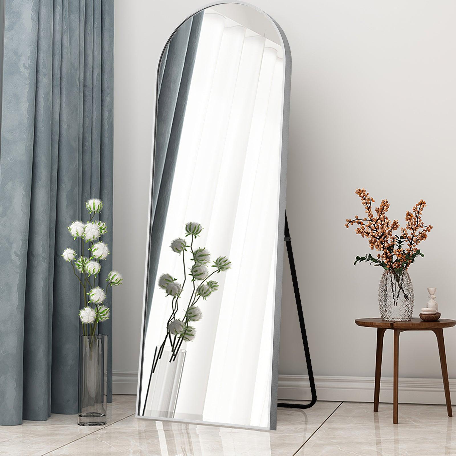 Arched Silver Full-length Standing Mirror - AFS