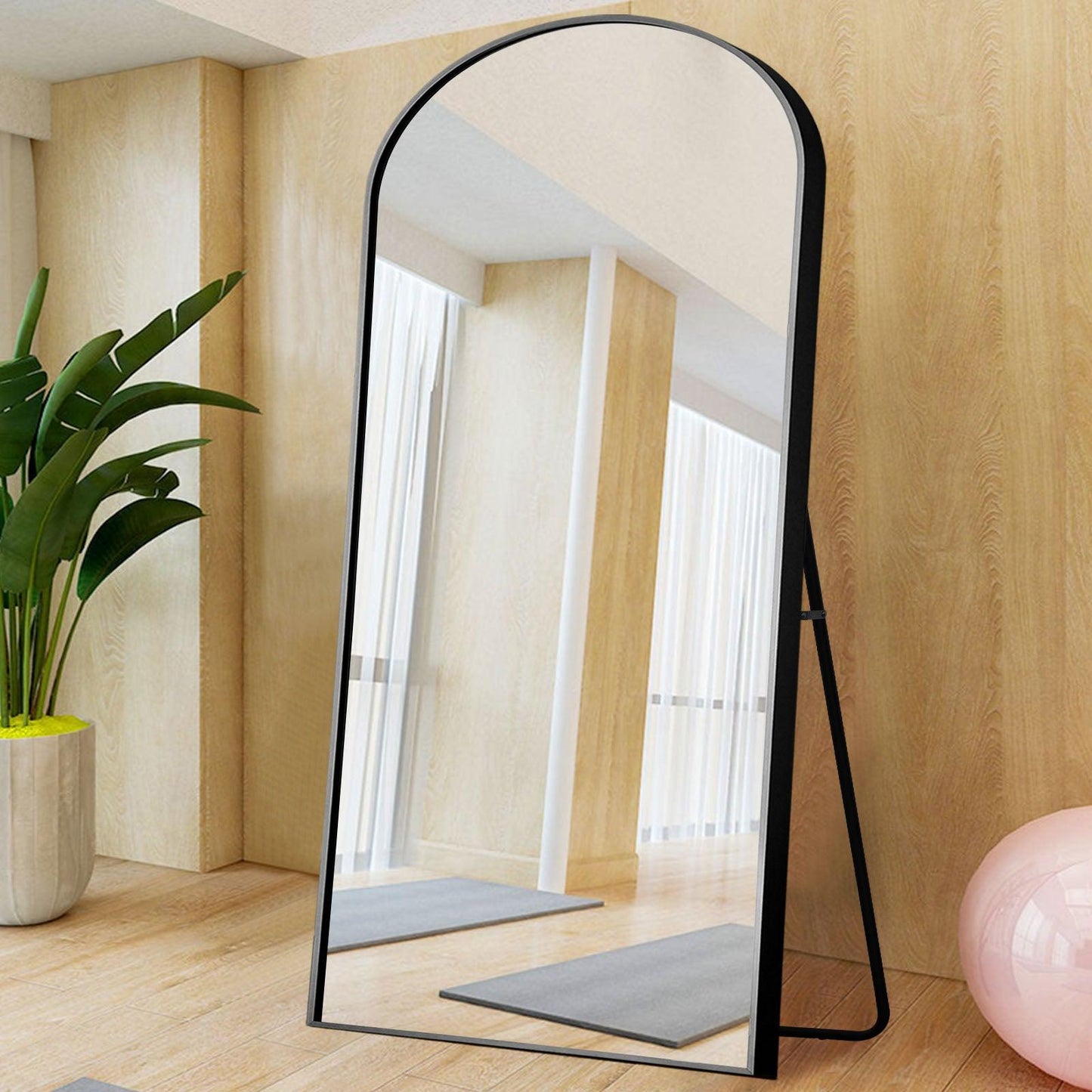 Black Arched Standing Mirror - AFS