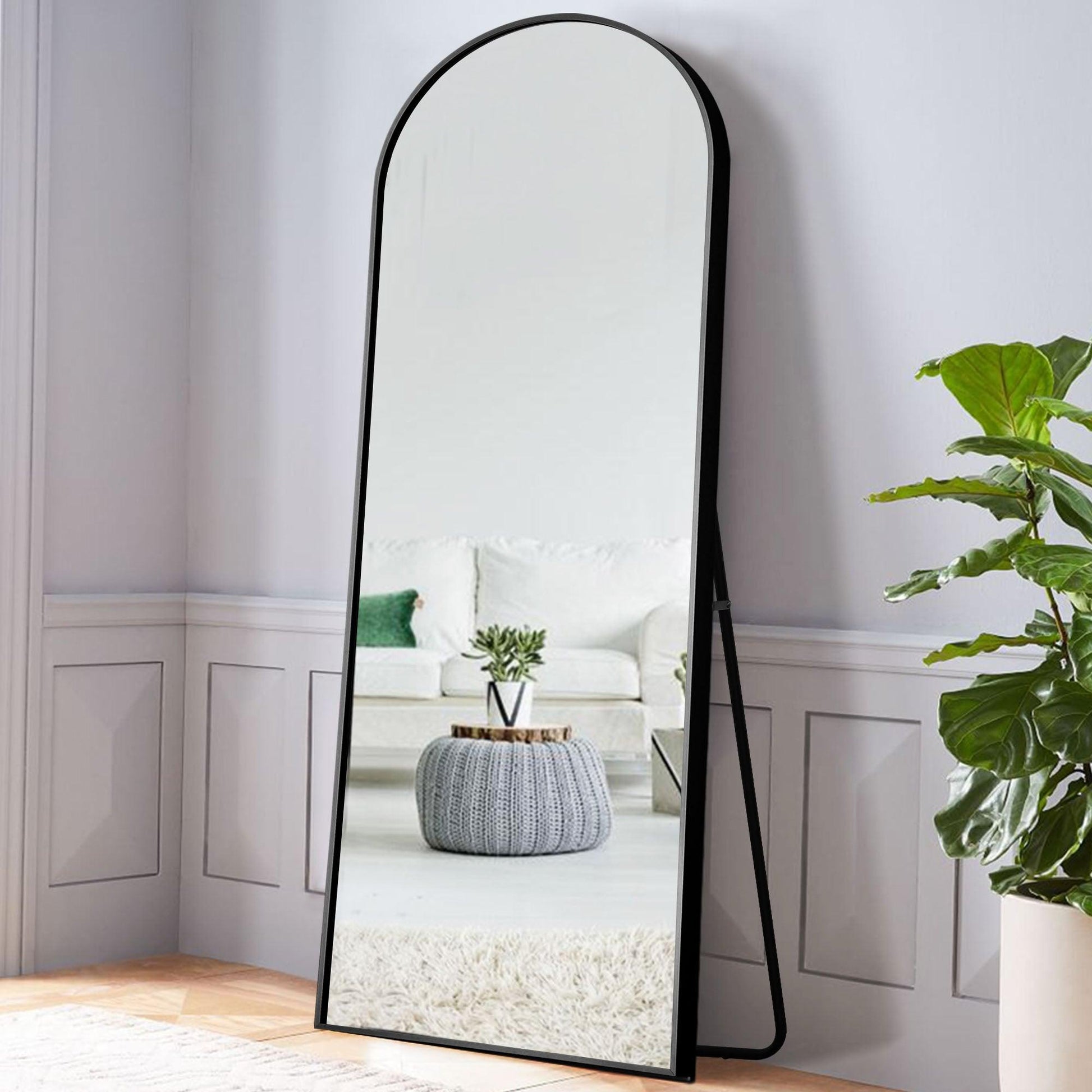 Black Arched Standing Mirror - AFS