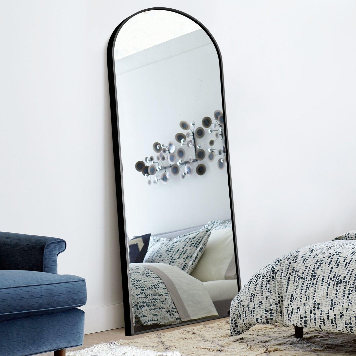 Black Arched Standing Mirror - AFS