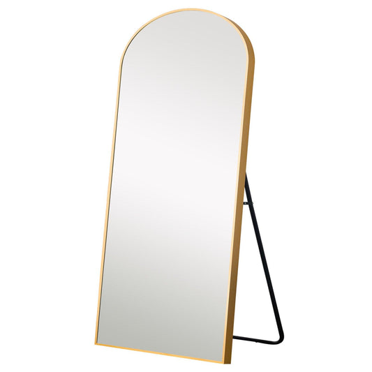 Petite Gold Arched Full-length Standing Mirror - AFS