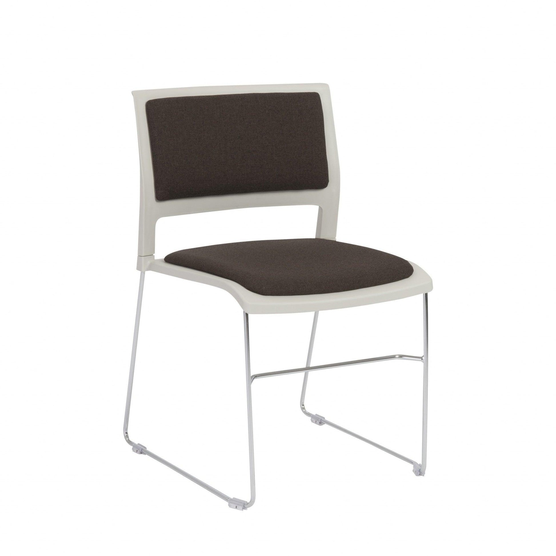 Set of Four Dark Gray and White Side Chairs - AFS