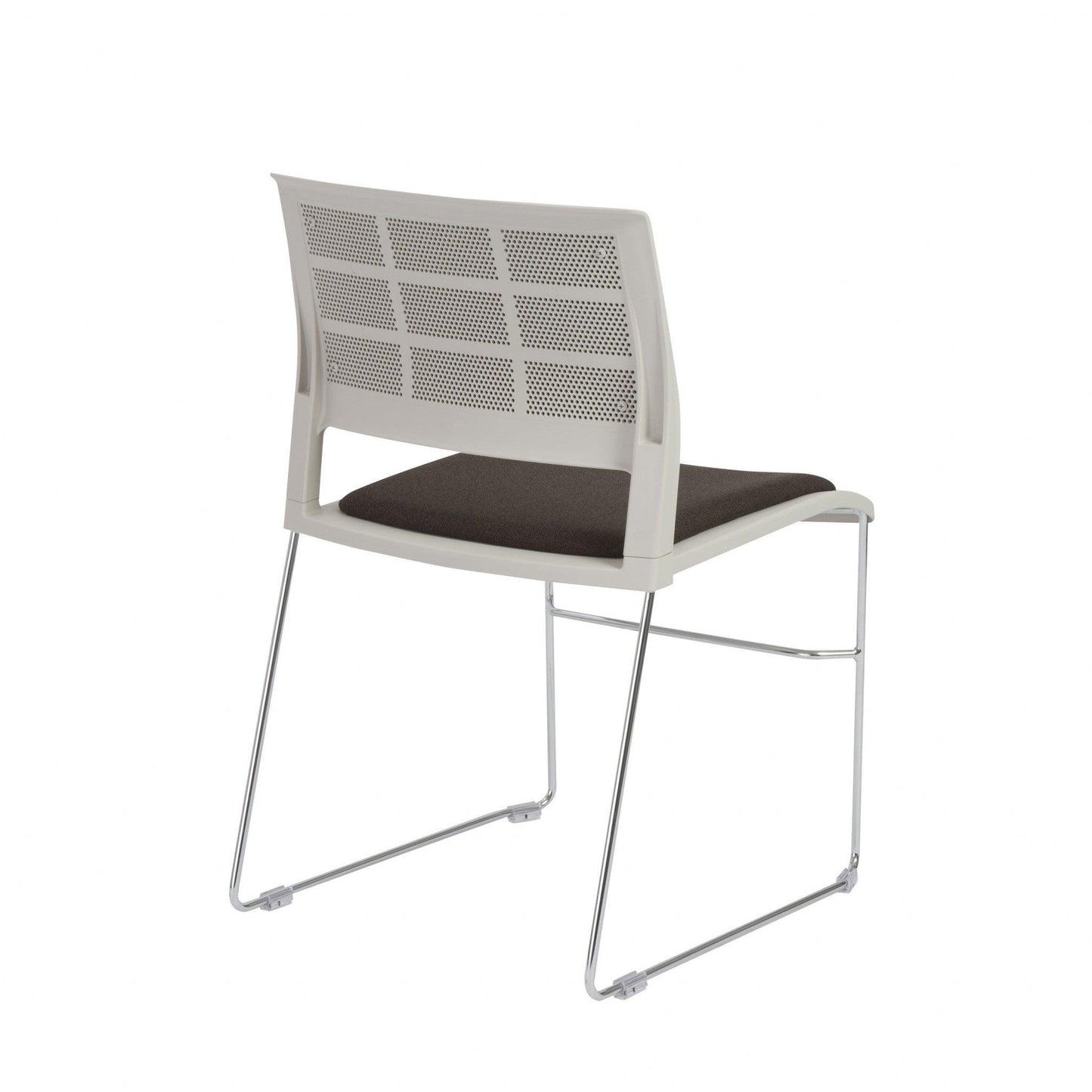 Set of Four Dark Gray and White Side Chairs - AFS