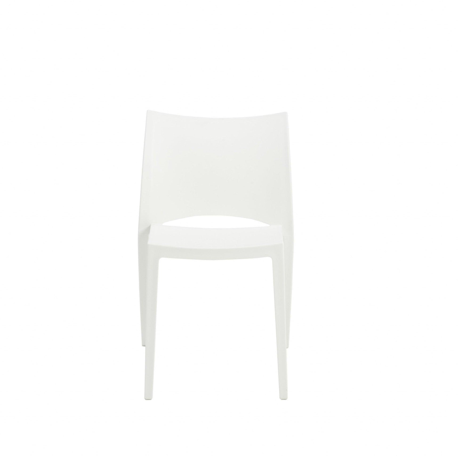 Set of Two White Stacking Indoor or Outdoor Chairs - AFS