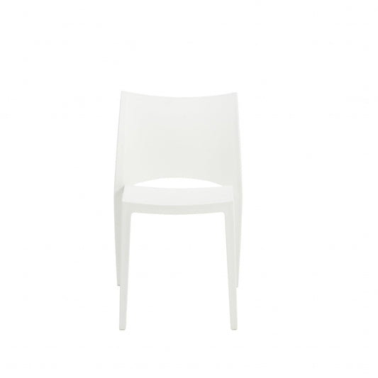 Set of Two White Stacking Indoor or Outdoor Chairs - AFS