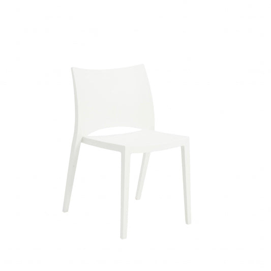 Set of Two White Stacking Indoor or Outdoor Chairs - AFS