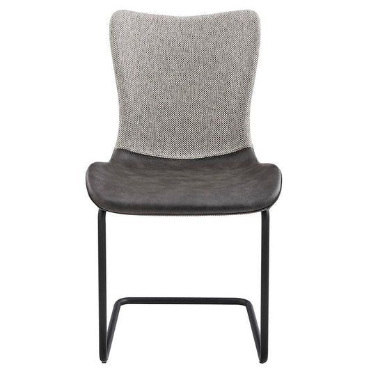 Set of Two Gray Metro Mix Cantilever Dining Chairs - AFS