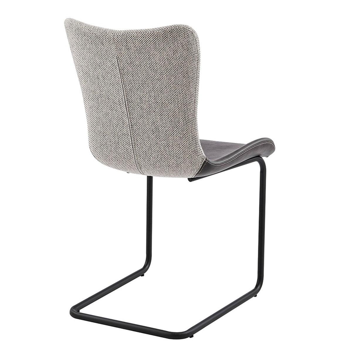 Set of Two Gray Metro Mix Cantilever Dining Chairs - AFS