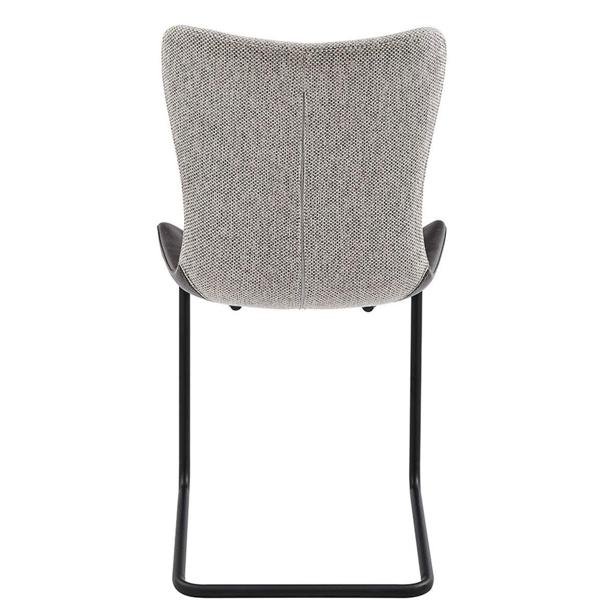 Set of Two Gray Metro Mix Cantilever Dining Chairs - AFS