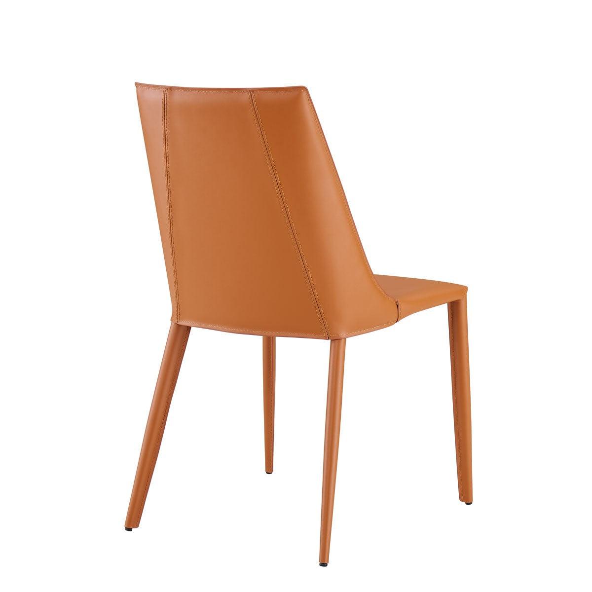 Sleek All Terra Cotta Faux Leather Dining or Side Chair - AFS