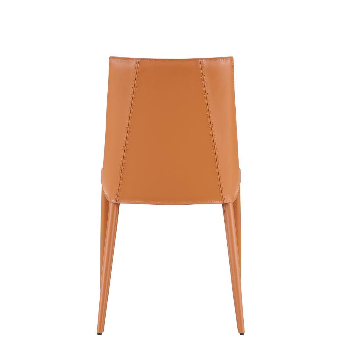 Sleek All Terra Cotta Faux Leather Dining or Side Chair - AFS