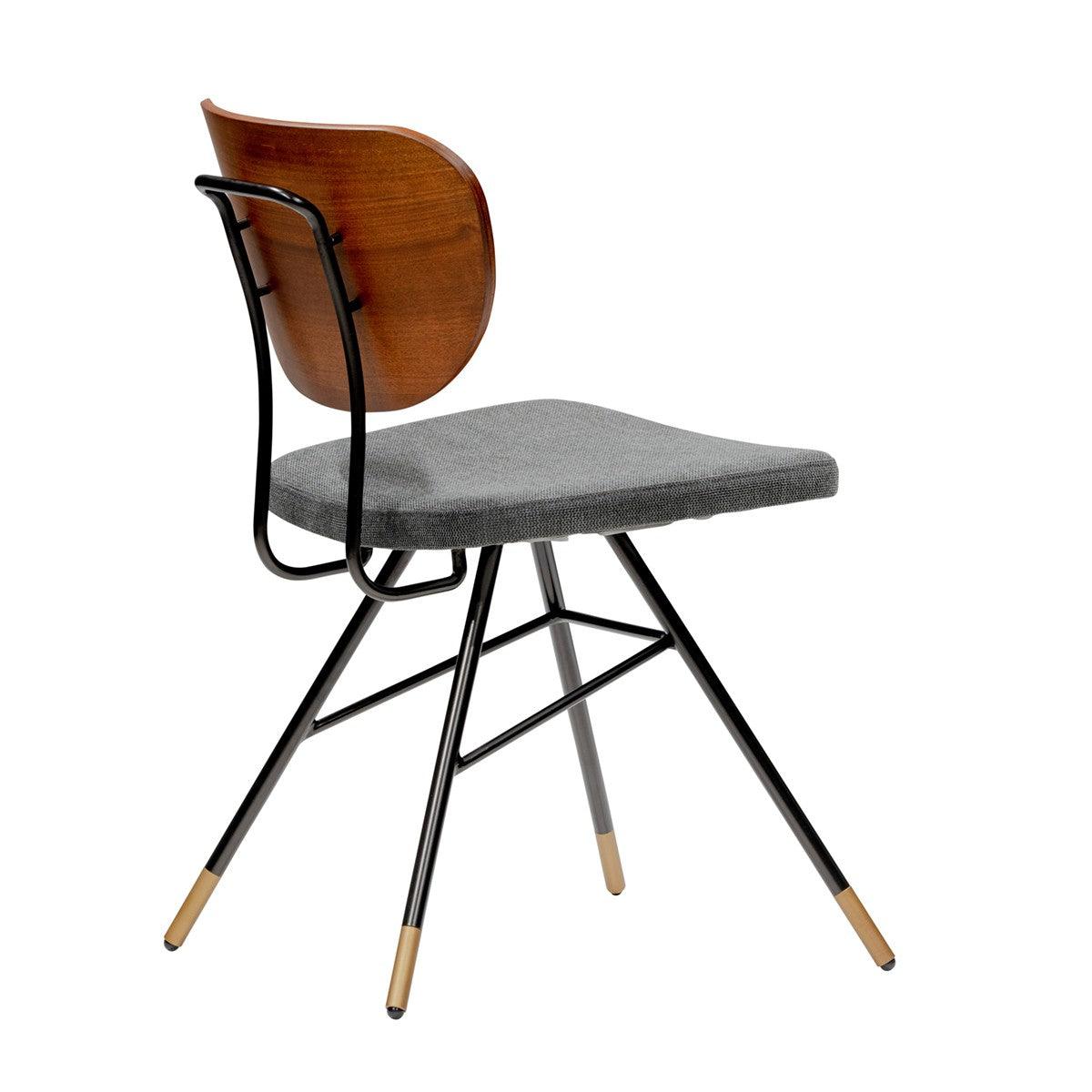 Set of Two Wood and Steel Side Chairs - AFS