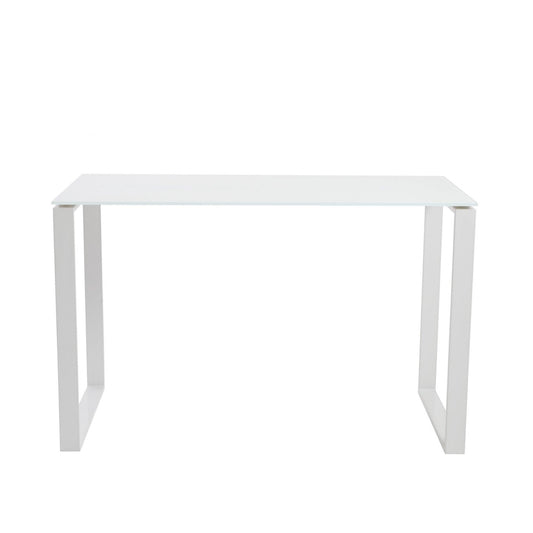 Pro Mod White Glass and White Steel Desk - AFS