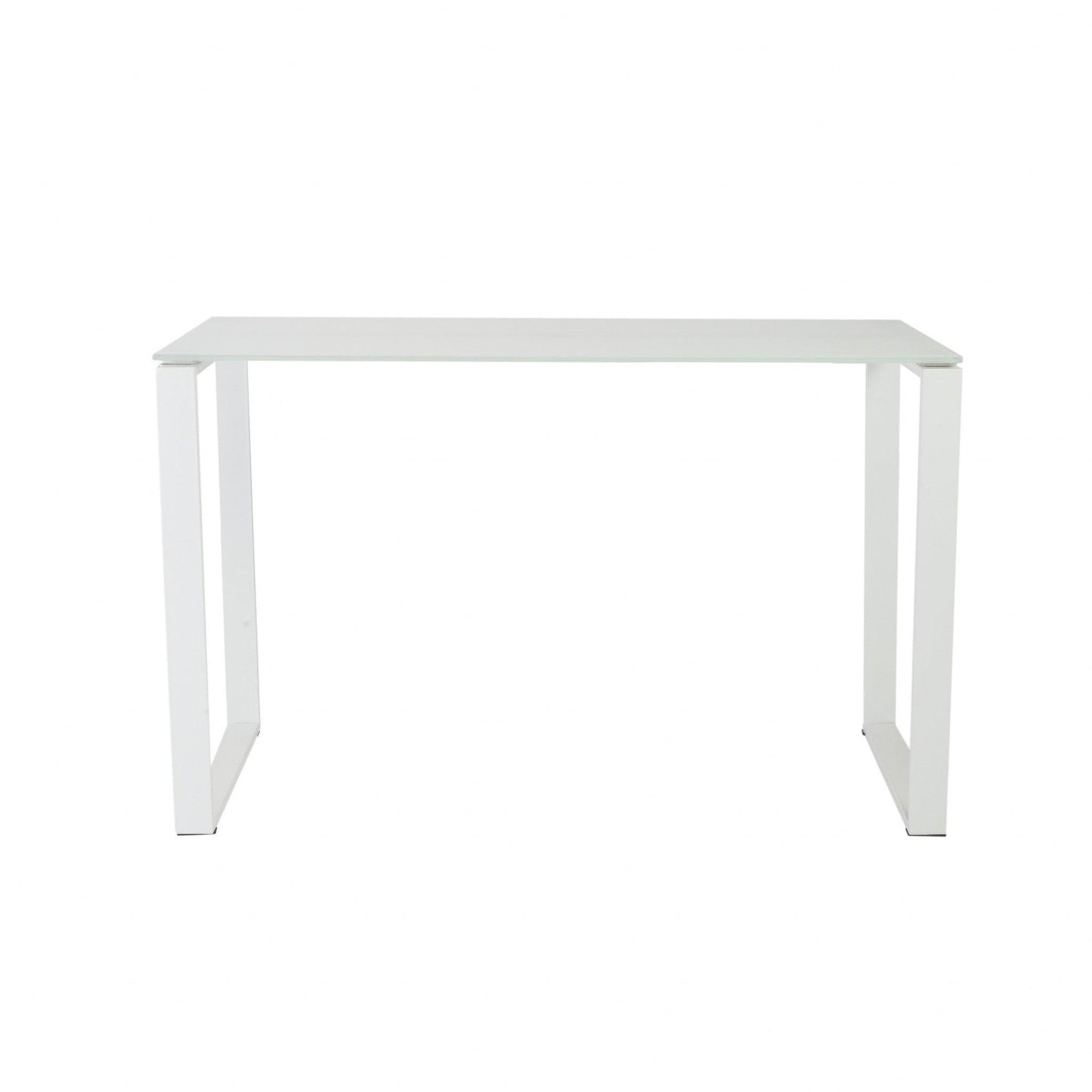 Pro Mod White Glass and White Steel Desk - AFS