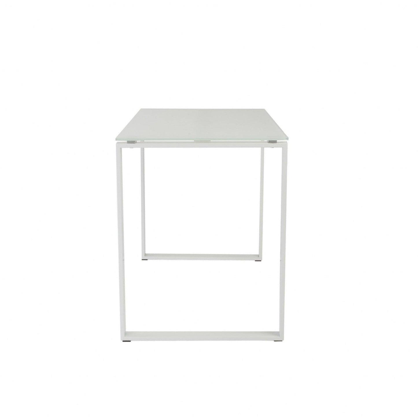 Pro Mod White Glass and White Steel Desk - AFS