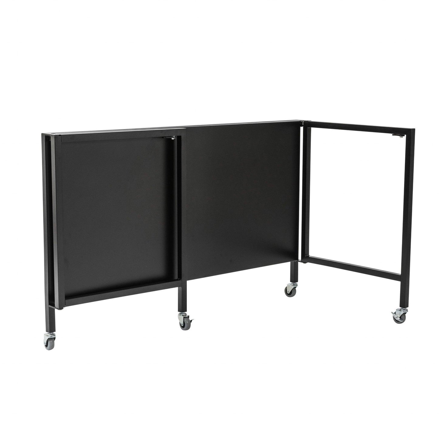 Black Minimalist Metal Folding Table Desk - AFS