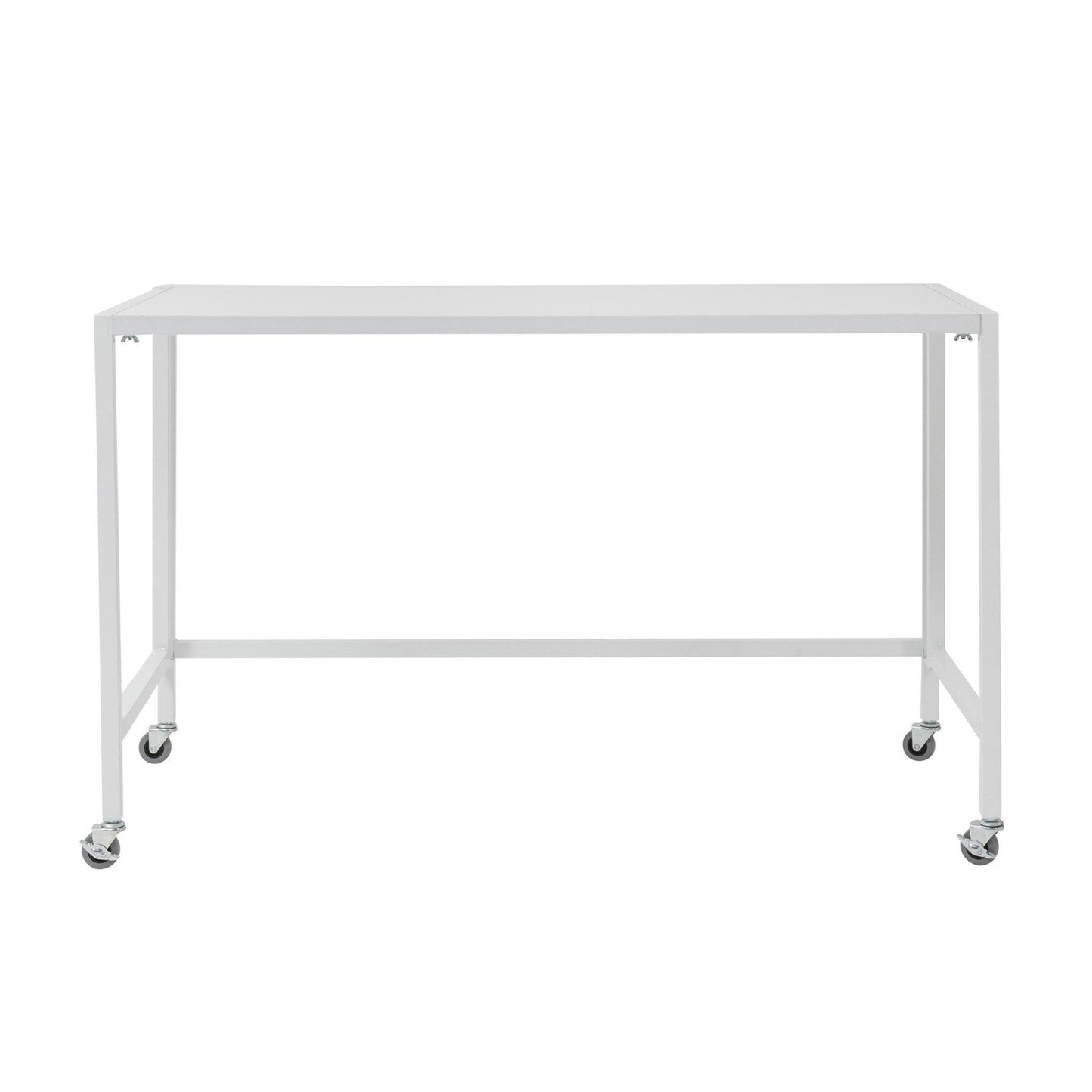 White Metal Minimalist Folding Table Desk - AFS