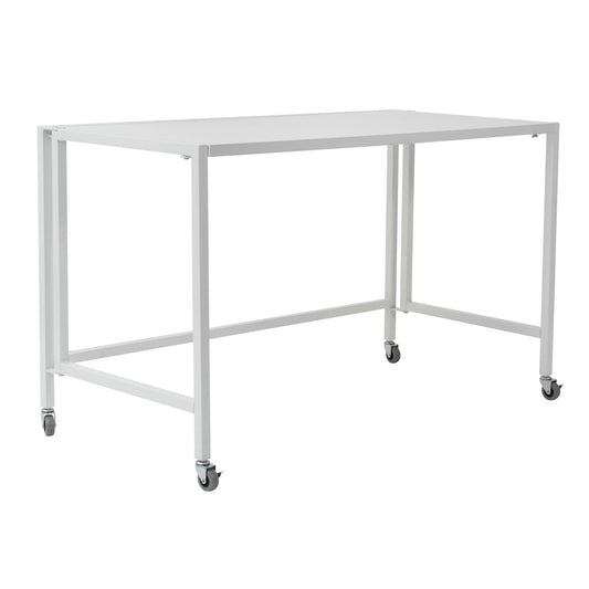 White Metal Minimalist Folding Table Desk - AFS