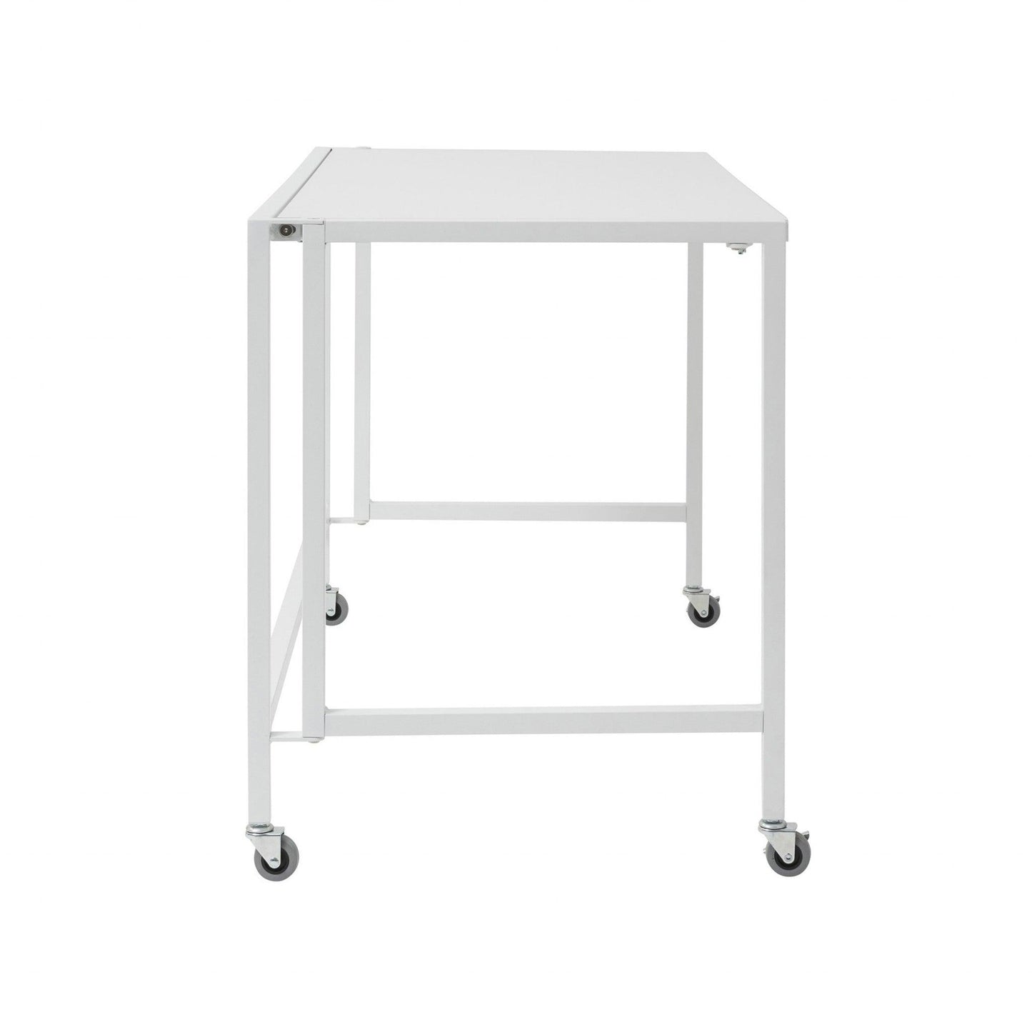 White Metal Minimalist Folding Table Desk - AFS