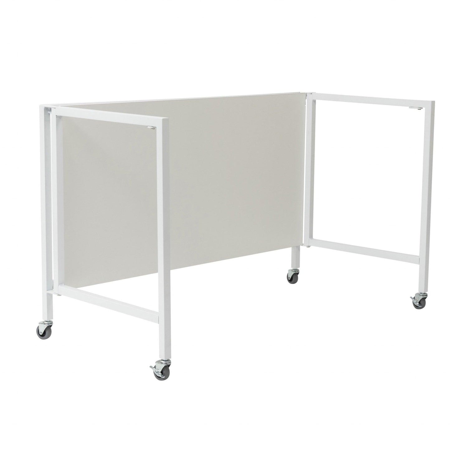 White Metal Minimalist Folding Table Desk - AFS