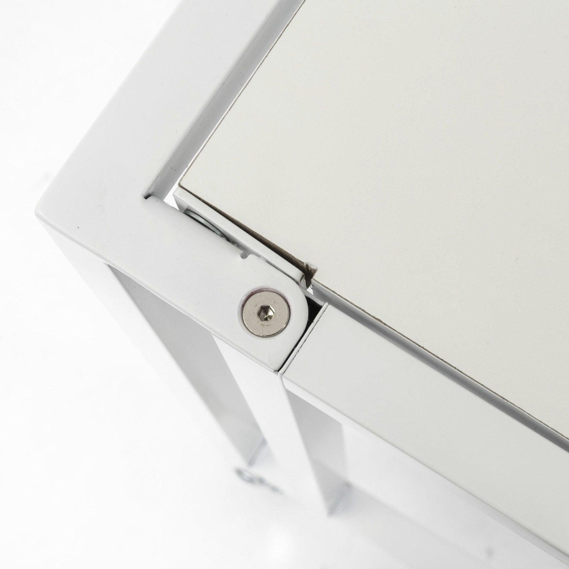 White Metal Minimalist Folding Table Desk - AFS