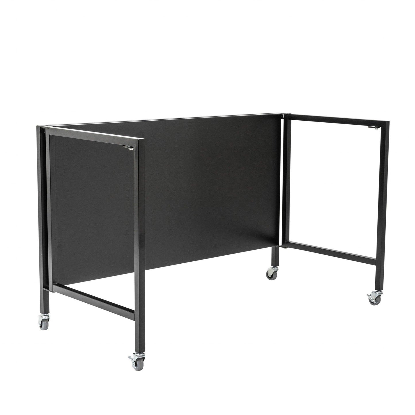 Matte Black Minimalist Metal Folding Table Desk - AFS