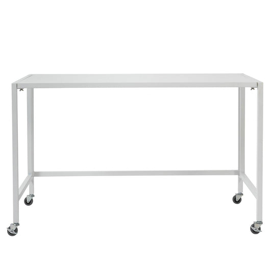 Matte White Metal Minimalist Folding Table Desk - AFS