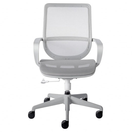 White Mesh Office Chair with Metal Frame - AFS