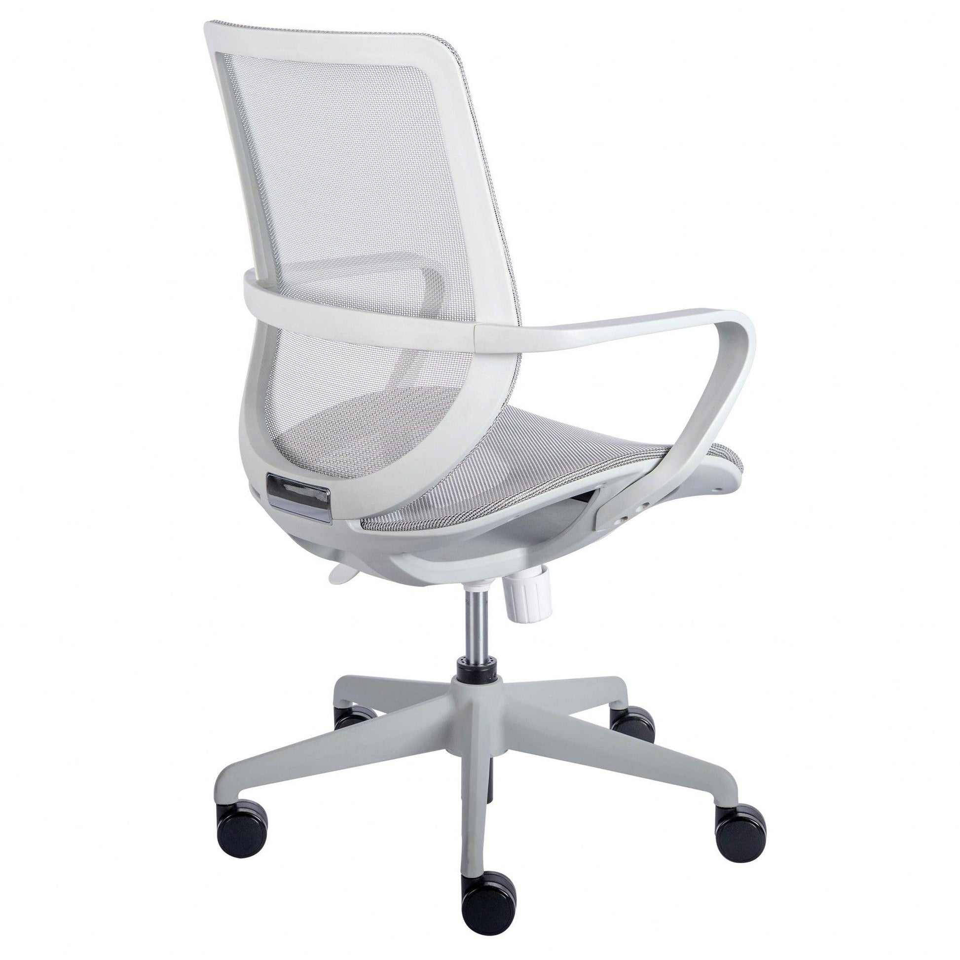 White Mesh Office Chair with Metal Frame - AFS