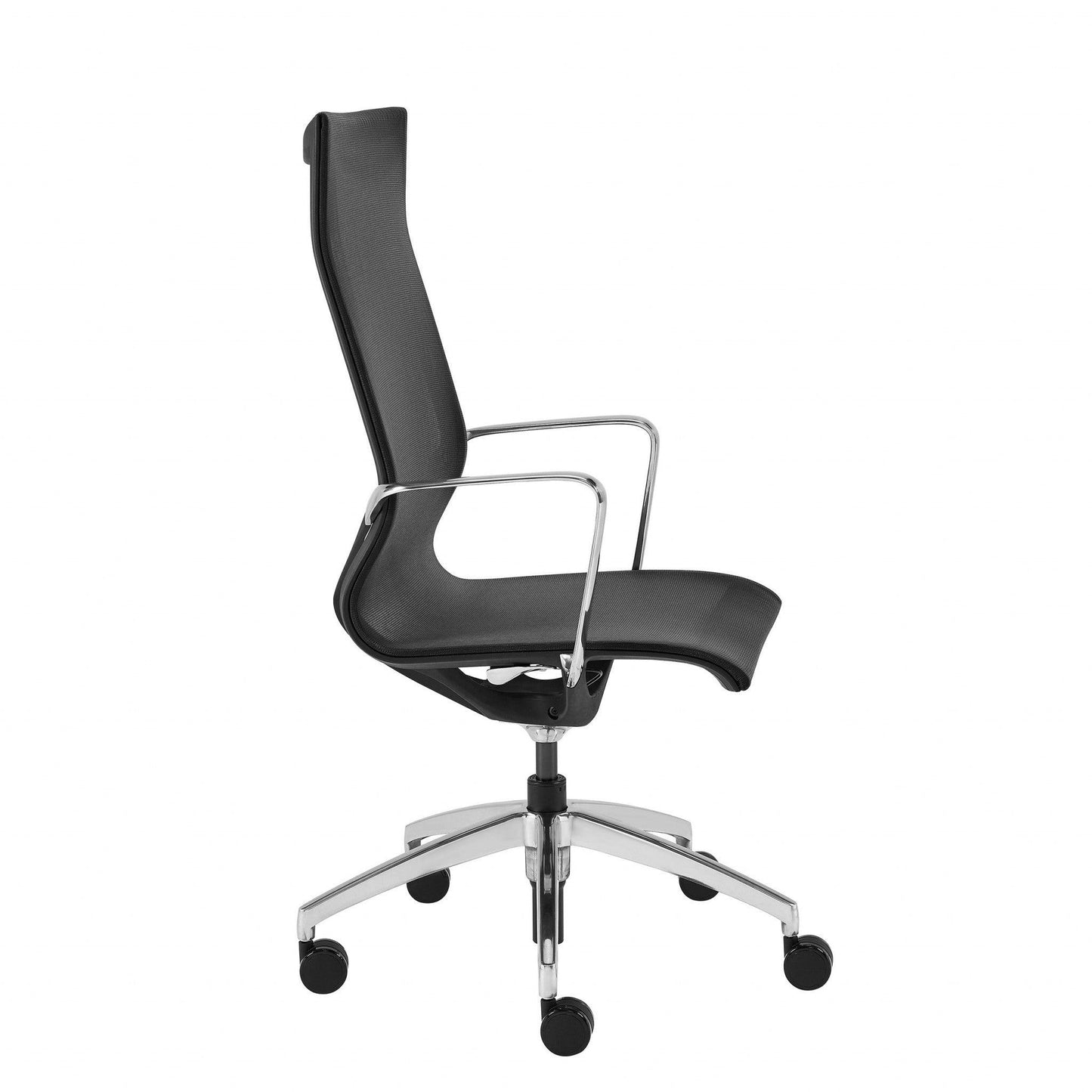 High Back Black Mesh Aluminum Base Office Chair - AFS