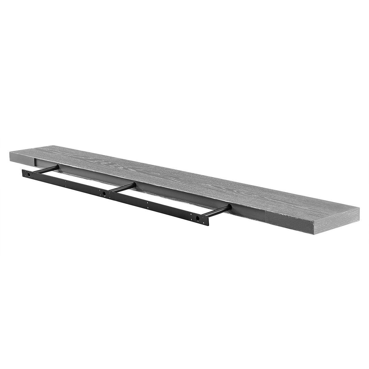 75" Dark Gray Whitewash Wooden Floating Shelf - AFS