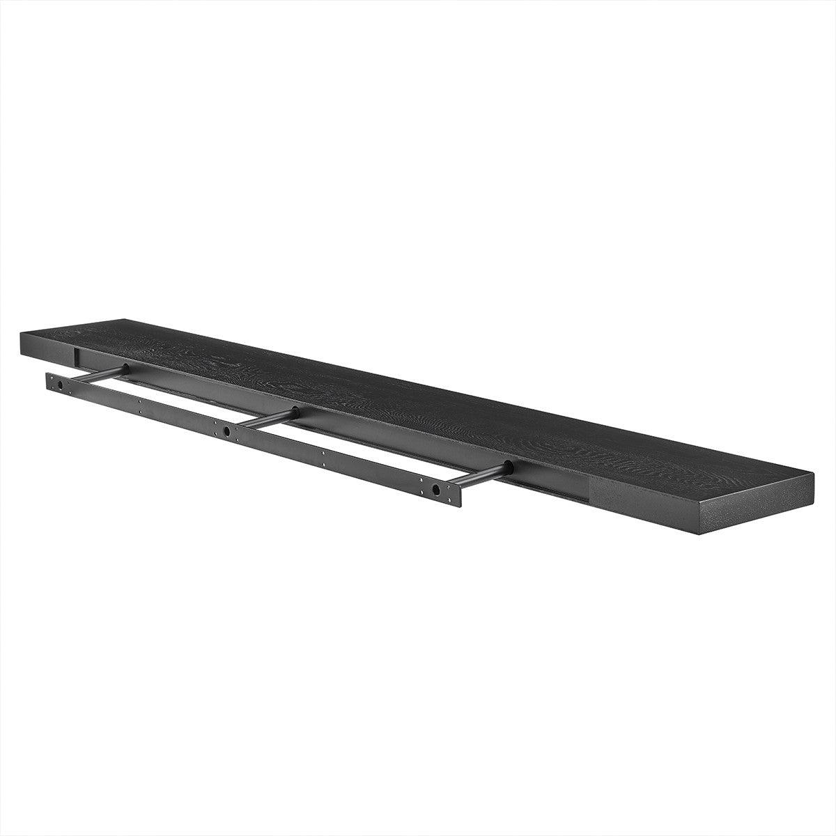 75" Black Wooden Floating Shelf - AFS