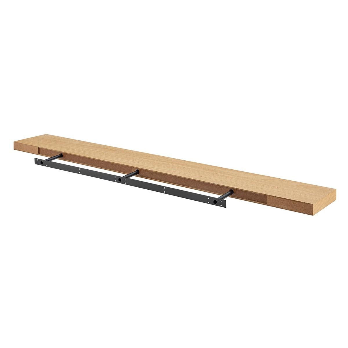 75" Natural Light Brown Wooden Floating Shelf - AFS