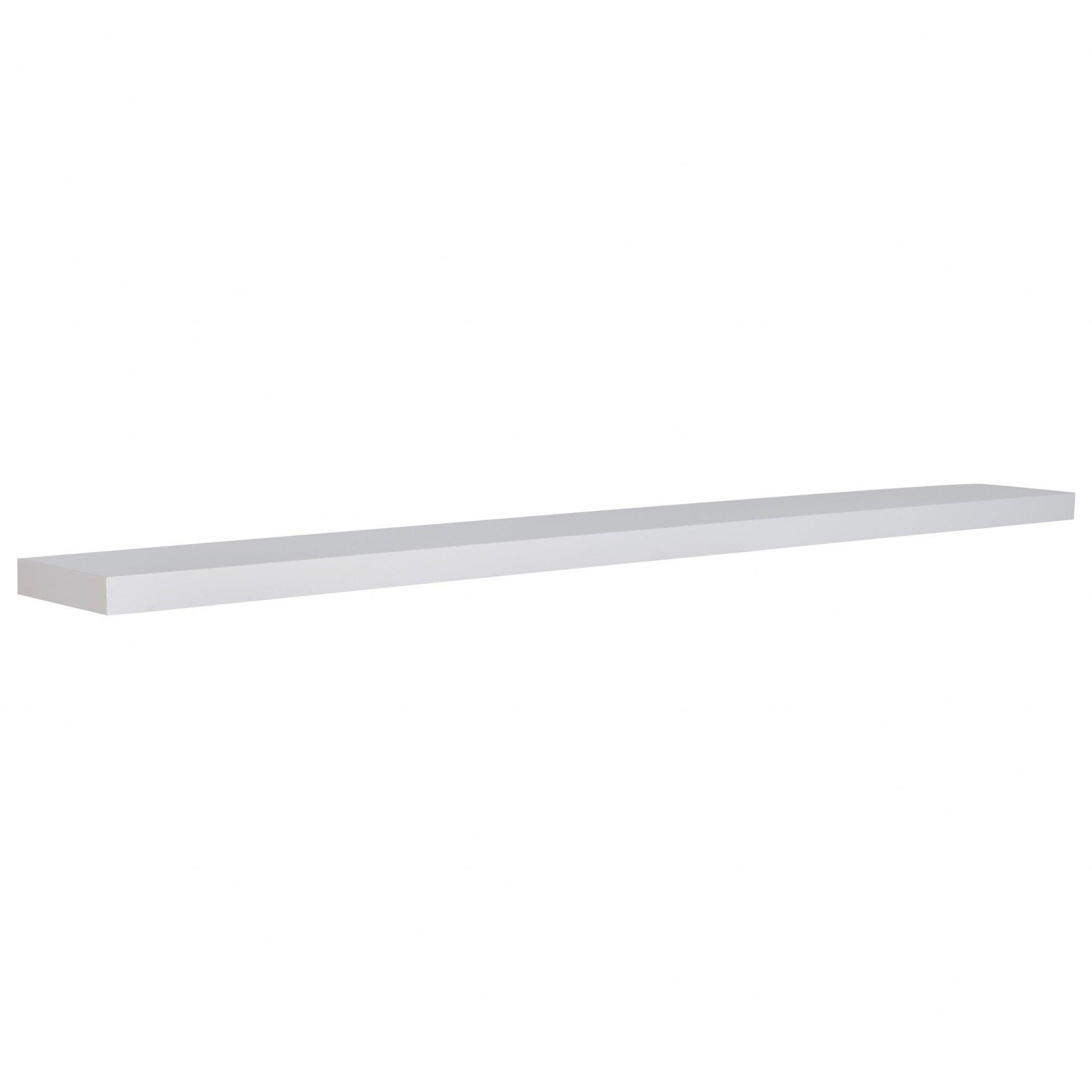 75" White Wooden Floating Shelf - AFS