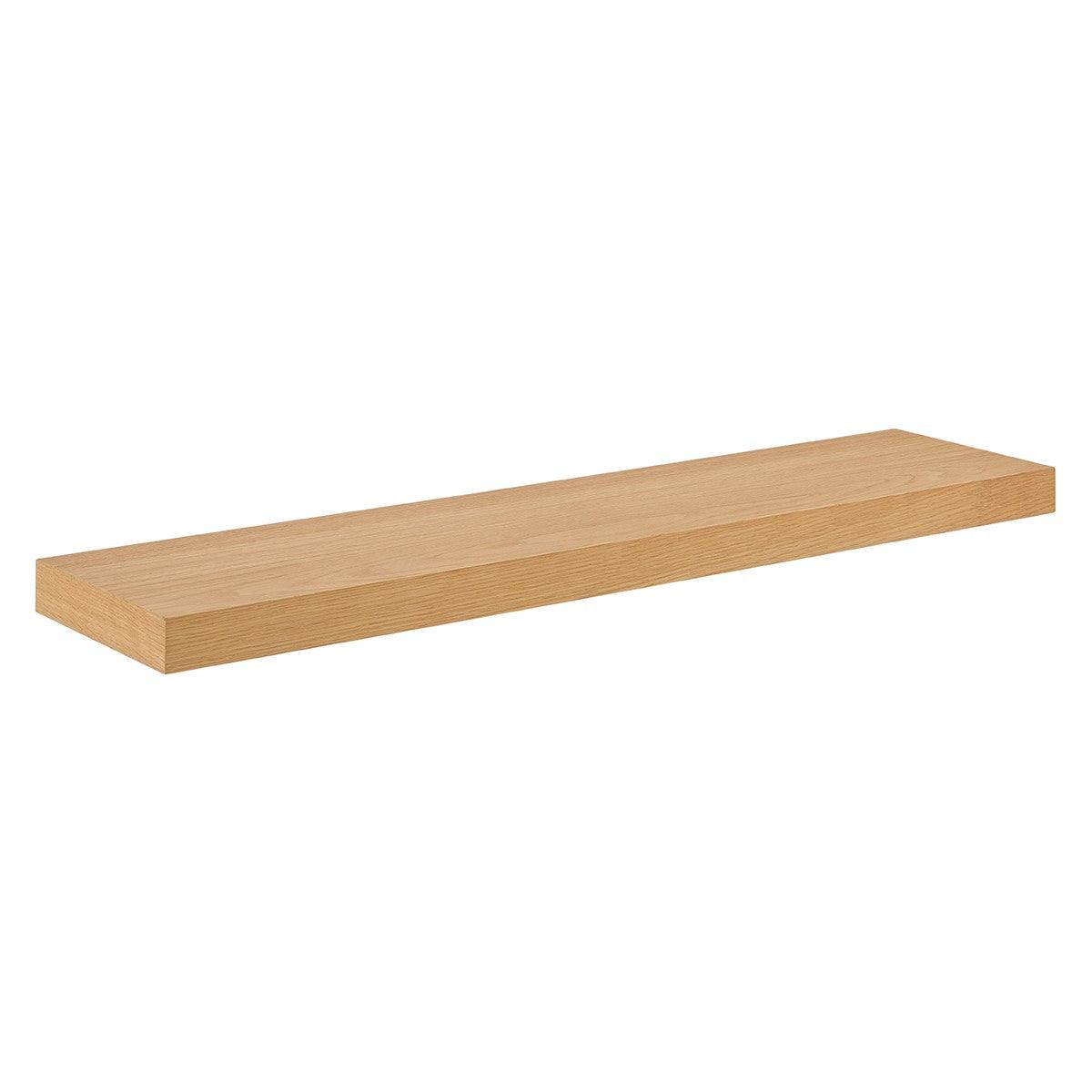 43" Natural Light Brown Wooden Floating Shelf - AFS