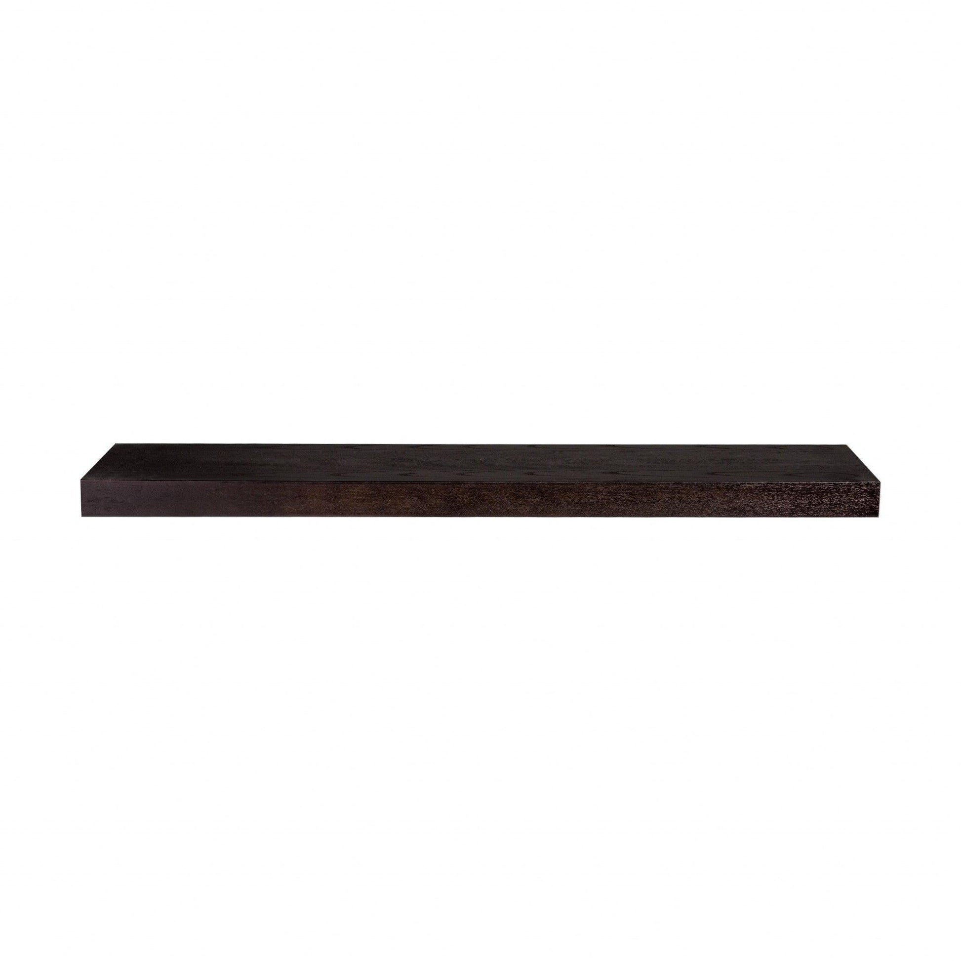 43" Dark Espresso Brown Wooden Floating Shelf - AFS