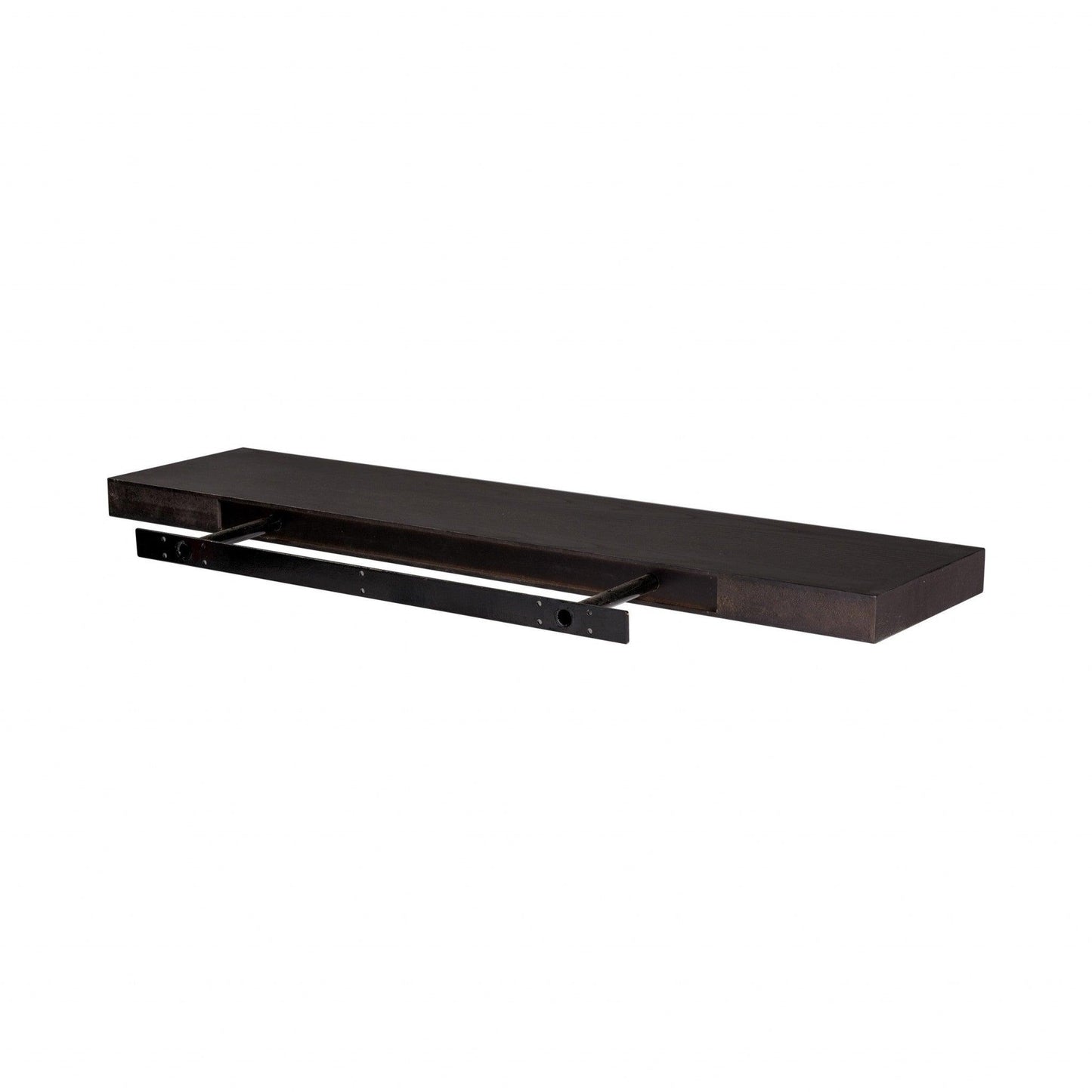 43" Dark Espresso Brown Wooden Floating Shelf - AFS