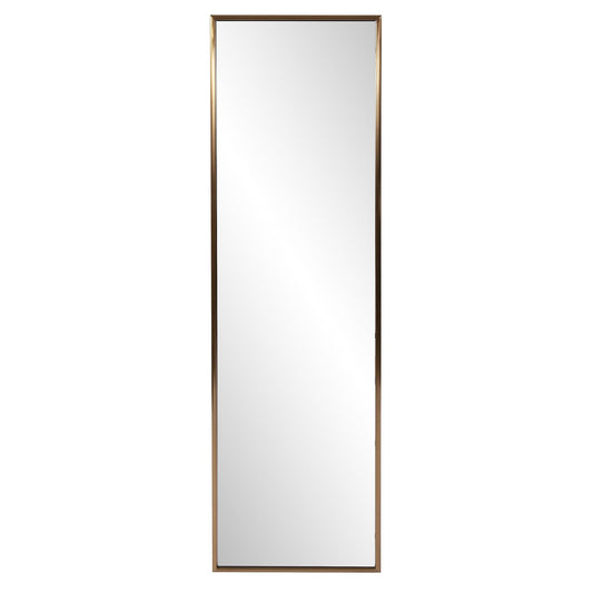 Antiqued Brushed Brass Rectangular Full Length Wall Mirror - AFS