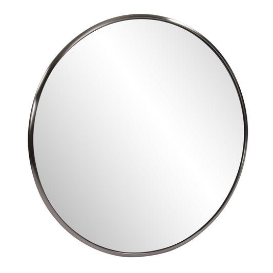 32" Brushed Titanium Round Wall Mirror - AFS