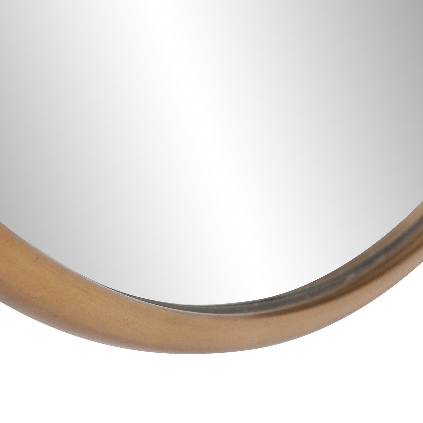 20" Antiqued Brushed Brass Round Wall Mirror - AFS