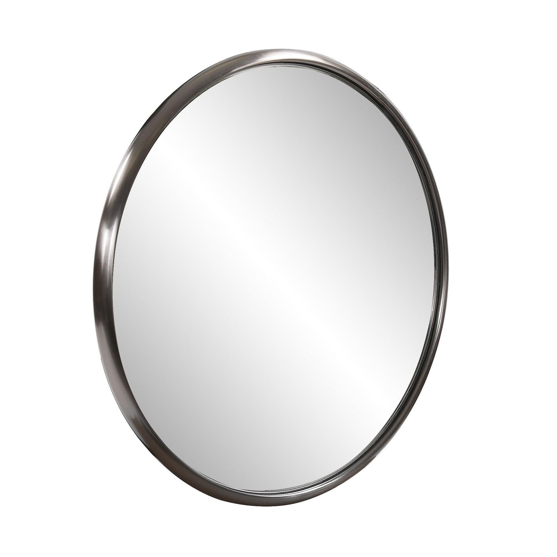 20" Brushed Titanium Round Wall Mirror - AFS