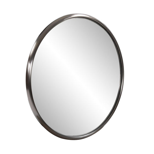 20" Brushed Titanium Round Wall Mirror - AFS